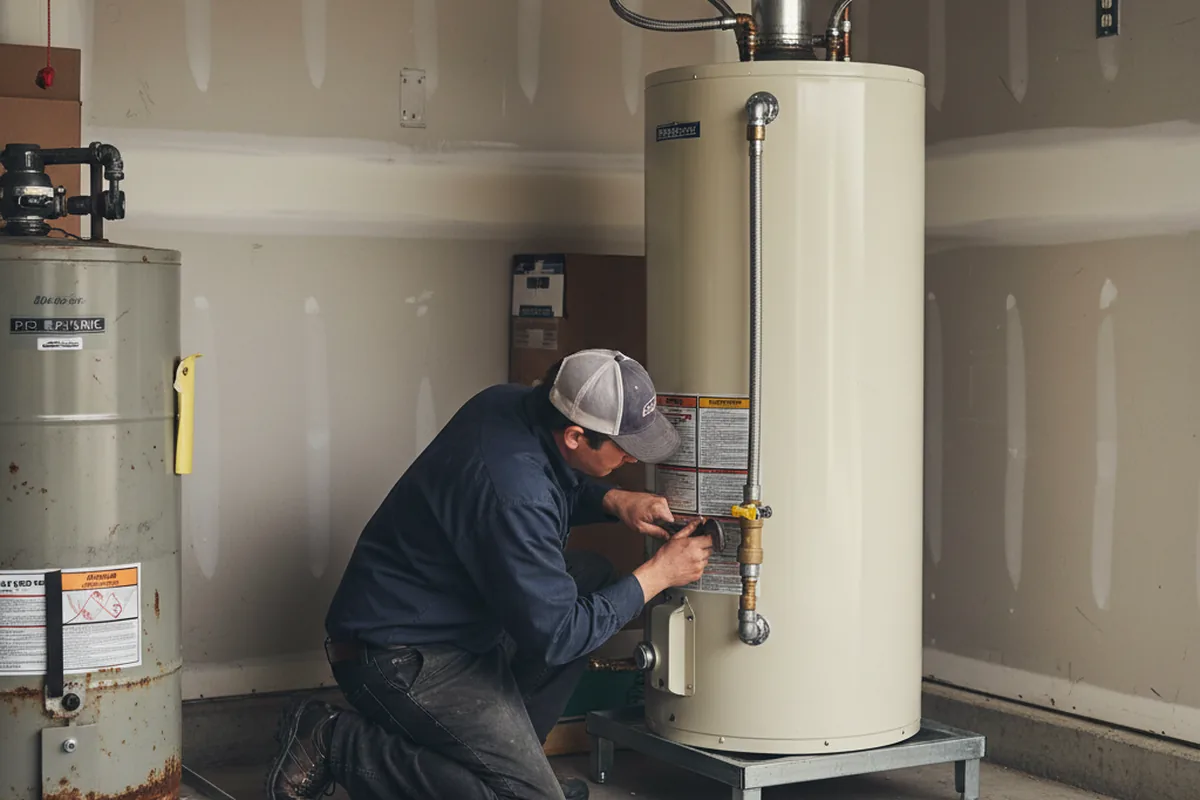 Water heater and shutoff valve replacement in Hammond